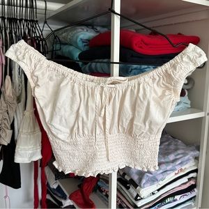 brandy melville marilyn off-shoulder crop top